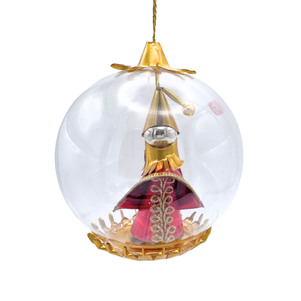 Santa Claus Foil Ornament, 8cm, red by Resl Lenz