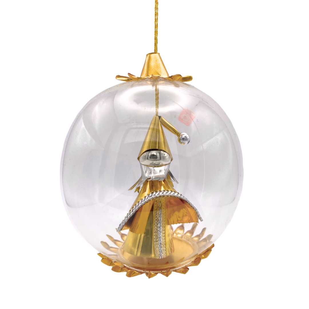 Santa Claus Foil Ornament, 8cm, gold by Resl Lenz