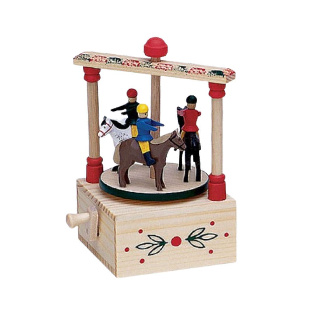 Horses Music Box by Wolfgang Werner by Werner Wolfgang Volkskunstwerkstatt in Seifen plays 