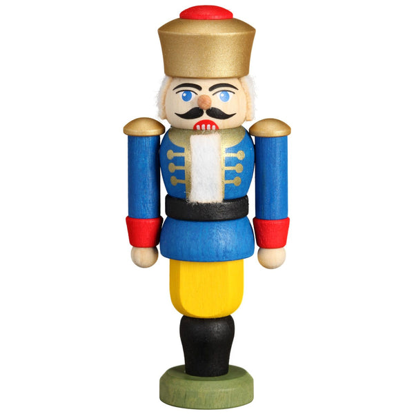 King Nutcracker, 3.5", blue by Seiffener Volkskunst