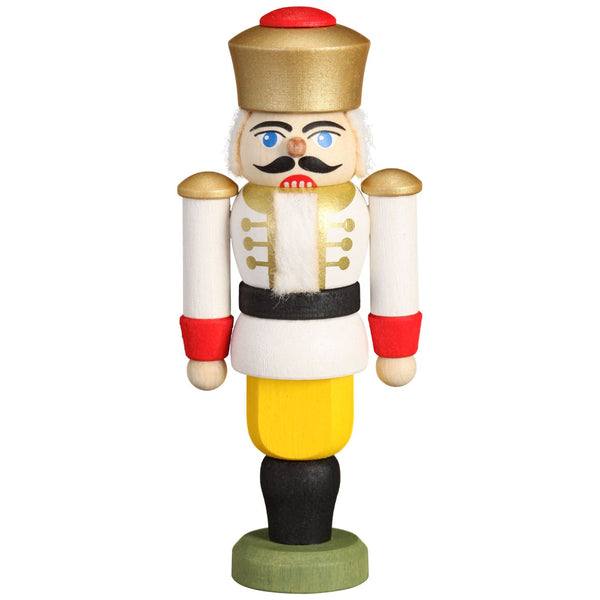 King Nutcracker, 3.5", white by Seiffener Volkskunst