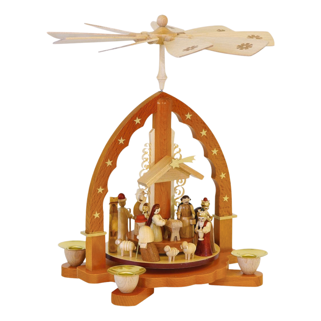 Stained Nativity Pyramid by Richard Glasser GmbH