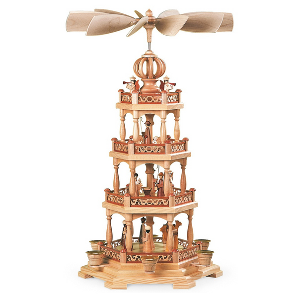 Three Tier "Christmas Story" with Angels, Pyramid by Mueller GmbH