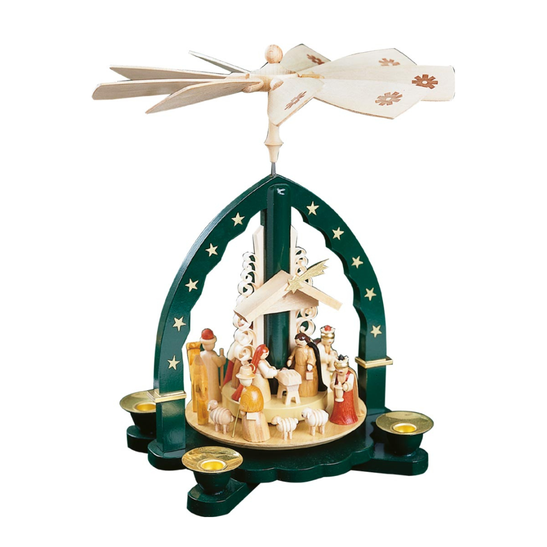 Nativity Pyramid, green by Richard Glasser GmbH