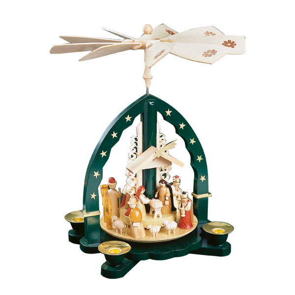 Nativity Pyramid, green by Richard Glasser GmbH