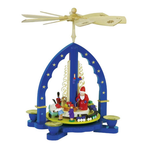 Santa Claus with Revolving Toys, 1 Tier Pyramid by Richard Glasser GmbH