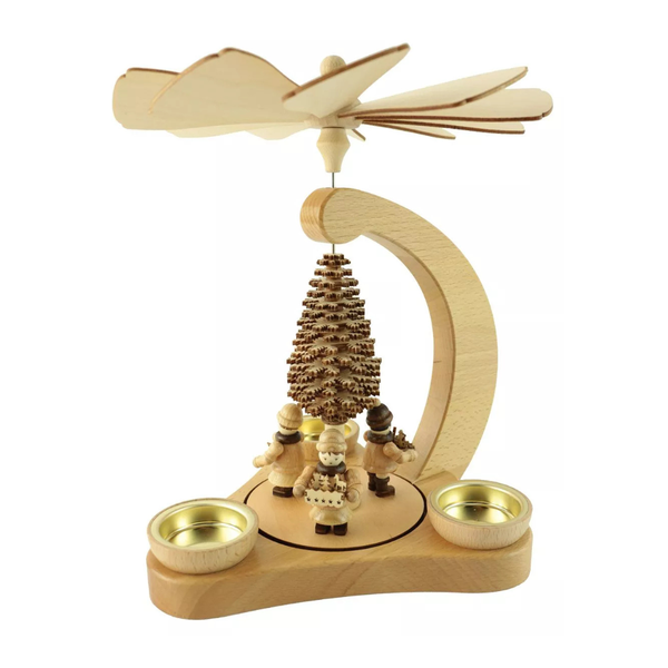 Tea Light Pyramid with Children and Toys by Kunstgewerbe Lenk und Sohn