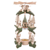 Branch and Tree Frame with Santa and Children, Tea Light Pyramid by Harald Kreissl