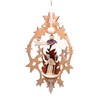 Natural Star Frame with Nativity Motif Pyramid Ornament by Harald Kreissl