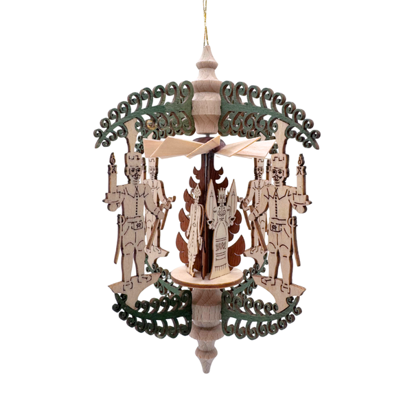 Miner Frame with Erzgebirge Motif Pyramid Ornament by Harald Kreissl