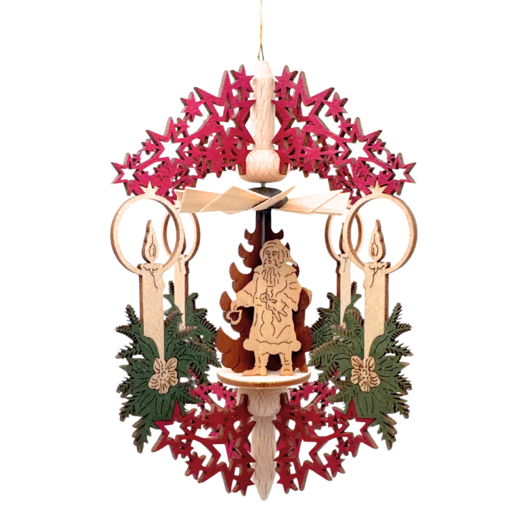 Star and Candle Frame with Santa by Harald Kreissl