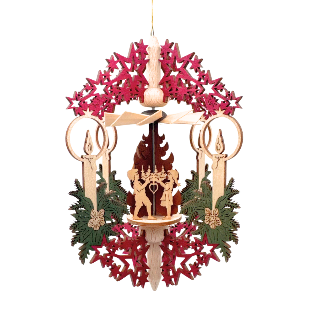 Star and Candle Frame with Santa by Harald Kreissl