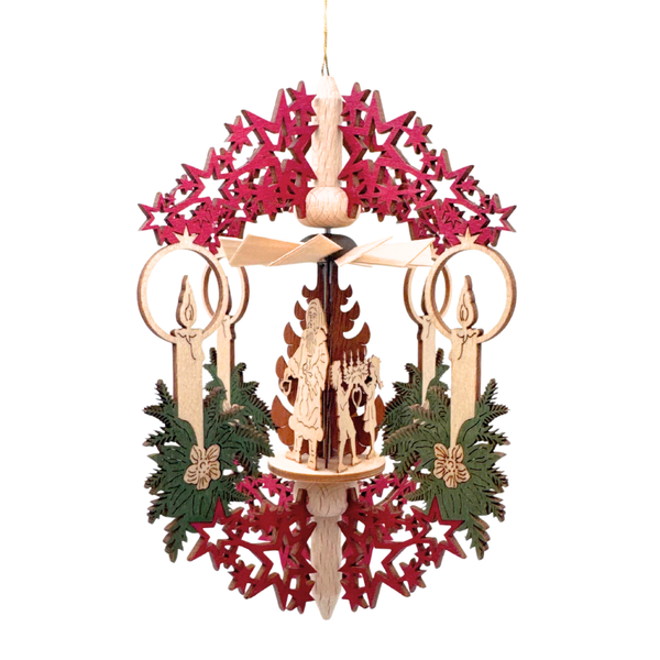 Star and Candle Frame with Santa by Harald Kreissl