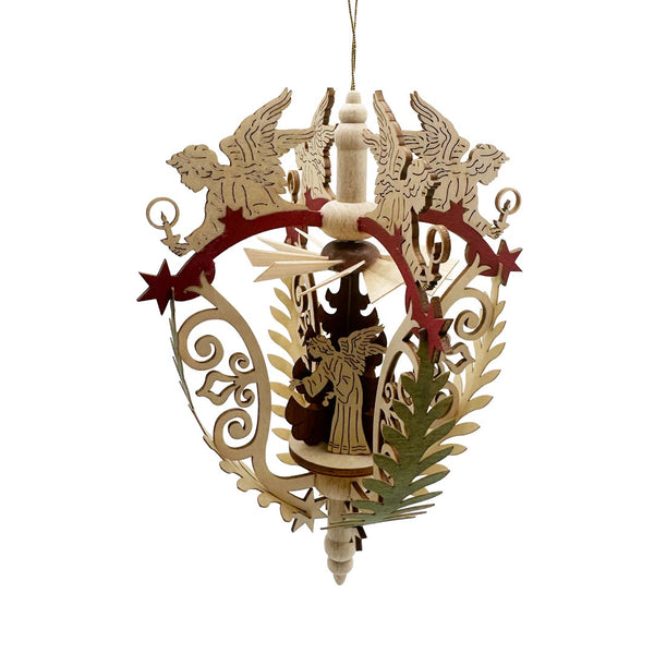 Scroll and Bough Frame with Angels, Hanging Pyramid by Harald Kreissl
