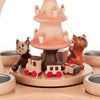 Wooden pyramid, cats