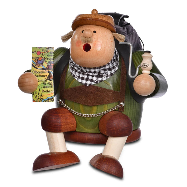 Sitting Tourist with Olbernhau Map, Incense Smoker by KWO