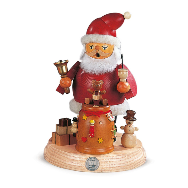 Santa on Base with Gift Sack, Incense Smoker by Mueller GmbH