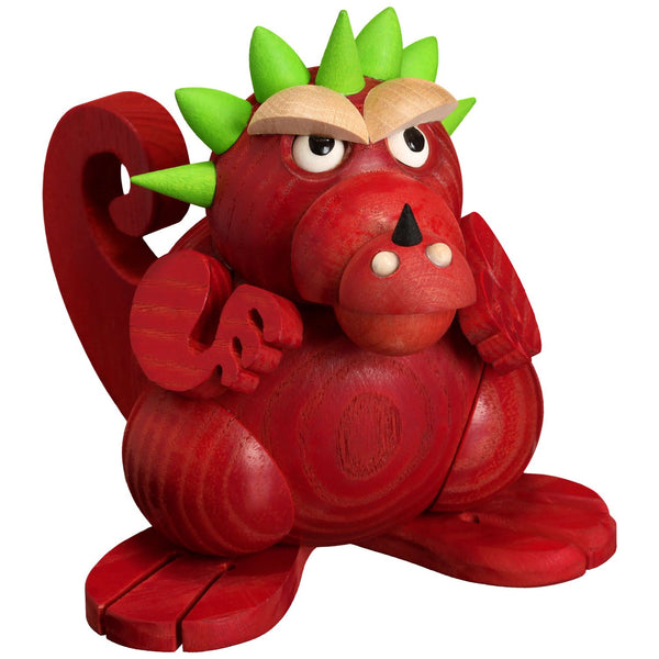Junior Dragon, red, Incense Smoker by Seiffener Volkskunst