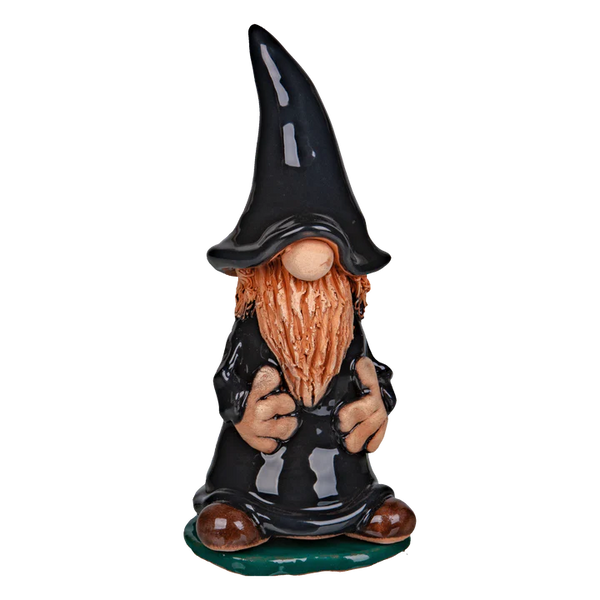 Ceramic Gnome Smoker Black by Crottendorfer