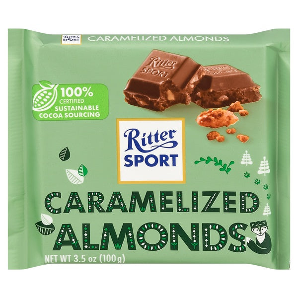 Ritter Sport Milk Chocolate with Caramelized Almonds Bar