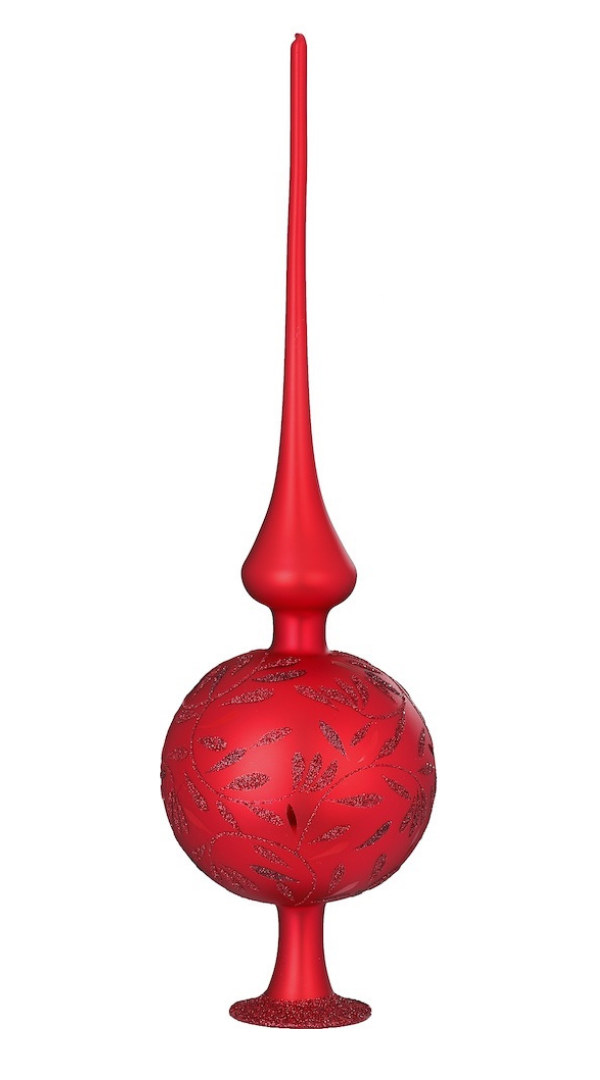 XL Delights Tree Topper, Red Matte by Inge Glas of Germany