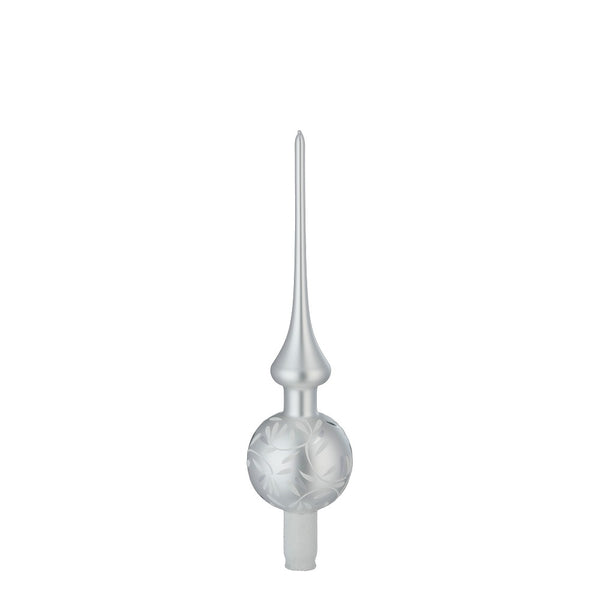 Delights Finial Tree Topper, 2.8 x 11.9'', white matte by Inge Glas of Germany