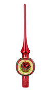 Christmas Twinkles Tree Topper, 2.8 x 11.9'', red shiny