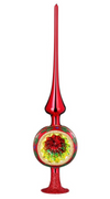 Christmas Twinkles Tree Topper, 3.2 x 13'', red shiny