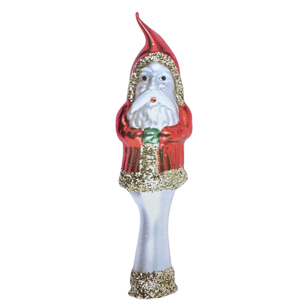 Tiny Santa topper by Inge Glas of Germany
