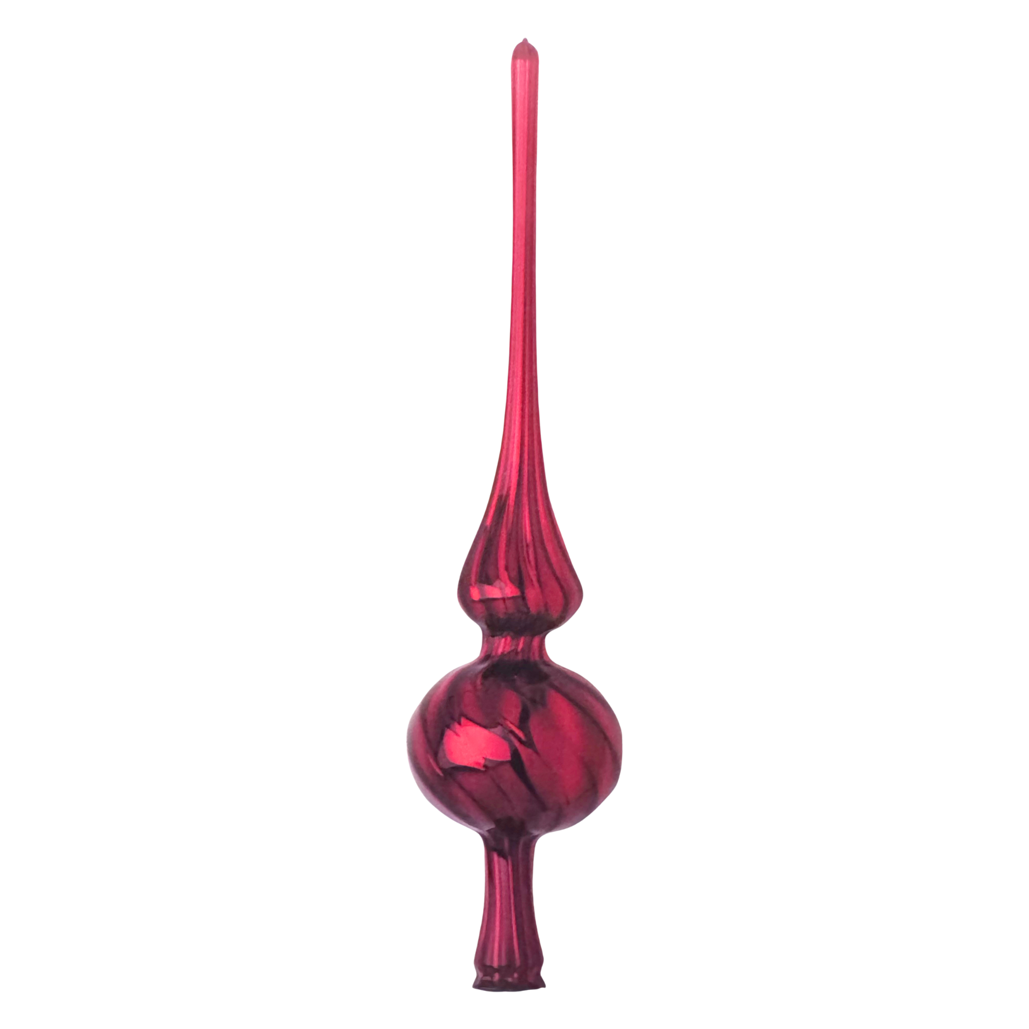 Mercury Glass Tree Topper, merlot by Inge Glas of Germany