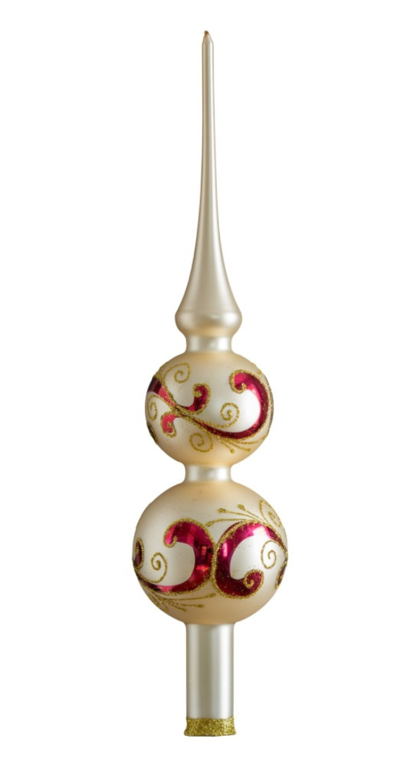 Double Sphere Oriental Magic Finial Tree Topper by Glas Bartholmes