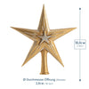 Small Binary Star Tree Topper in Gold by Marolin Manufaktur