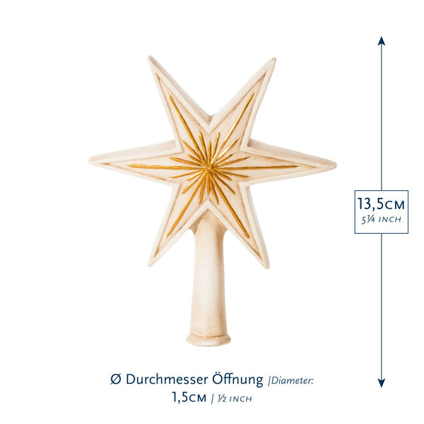 Tree Topper "Little Star" antique white by Marolin Manufaktur