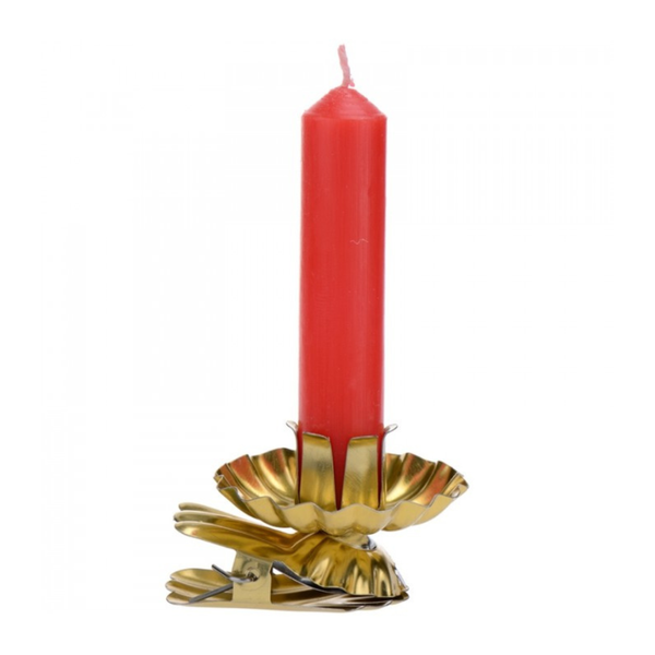 Set of 10, Gold Candle Clip by Fridolfinger Metallwaren GmbH