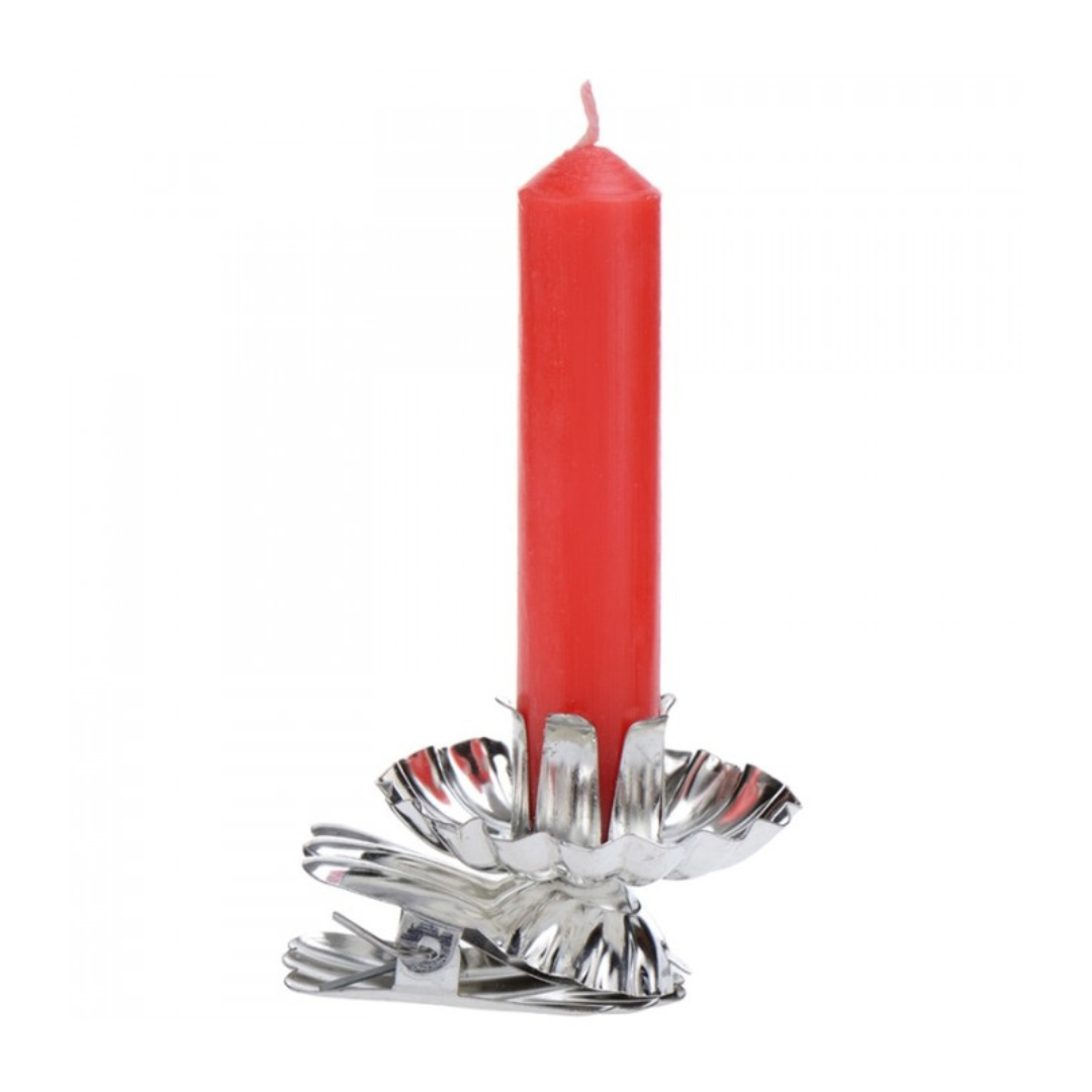 Set of 10, Silver Candle Clip by Fridolfinger Metallwaren GmbH