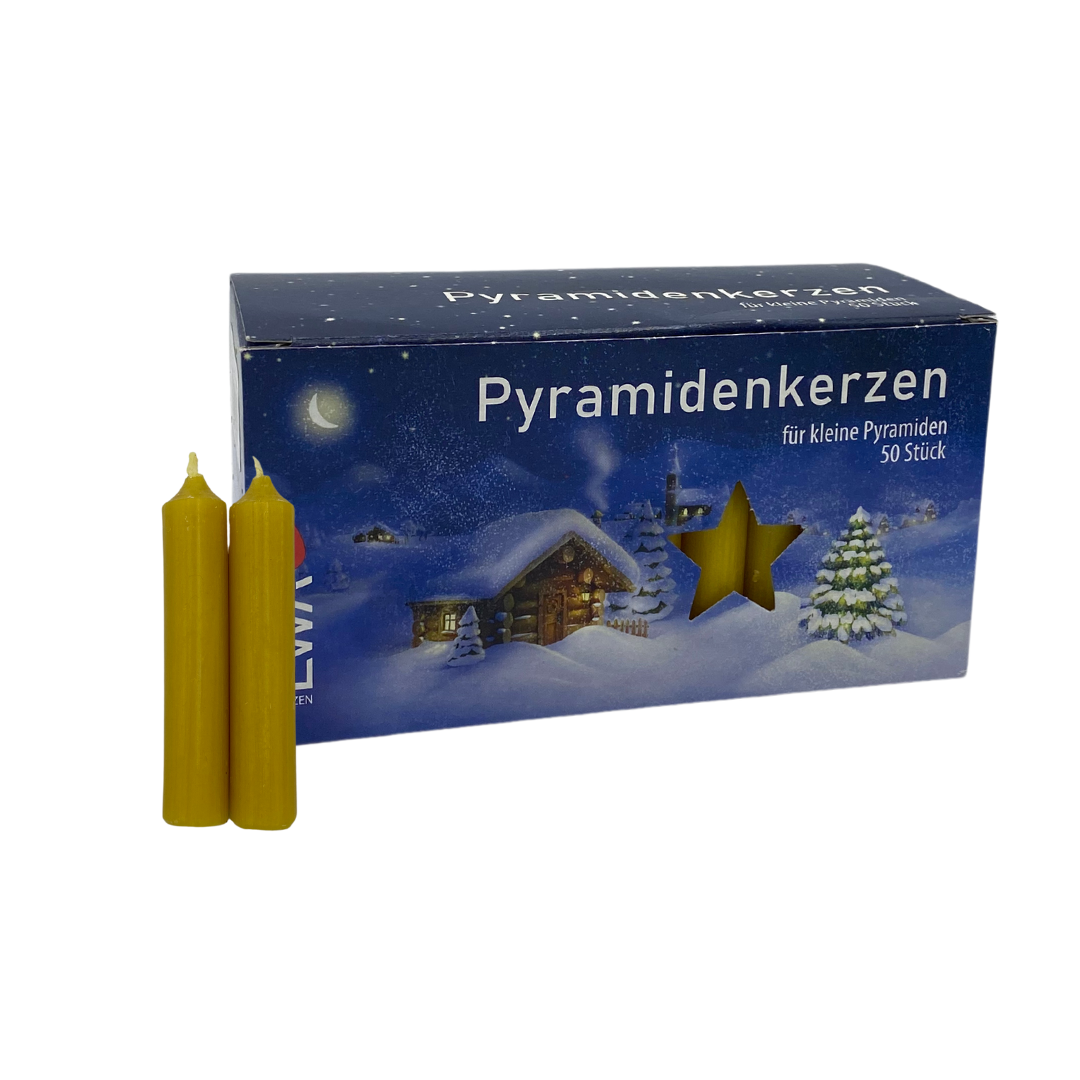 Pyramid Candle, 14mm, 50pack by EWA Kerzen