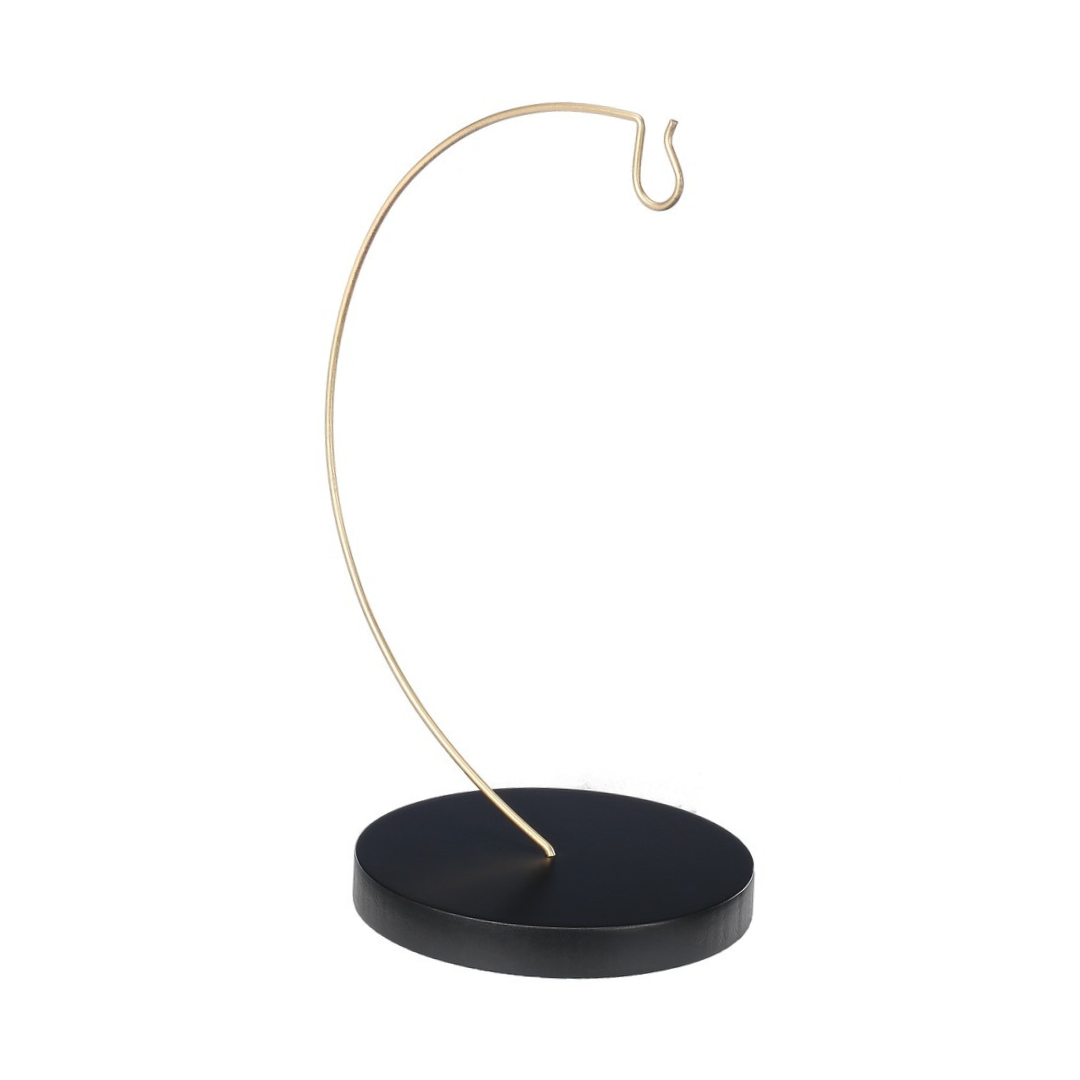 Ornament stand, black, MDF, 25 cm