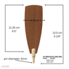 Pyramid Blade, 13.5cm, sepo/natural wood by Mueller GmbH