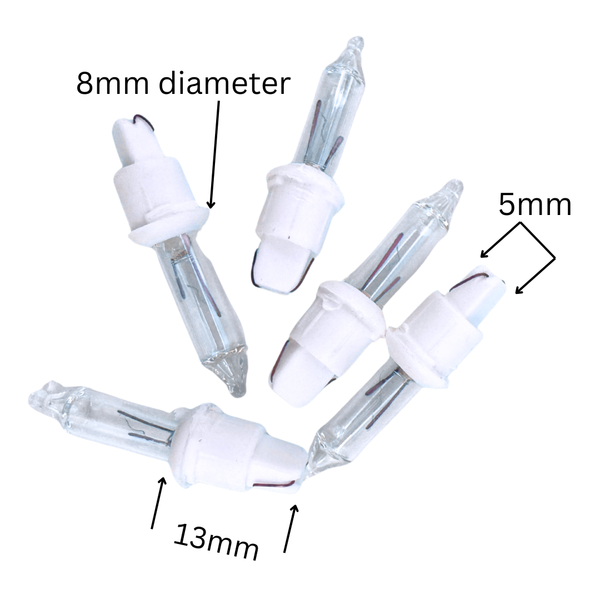 Spare bulbs, 12v, package of 5