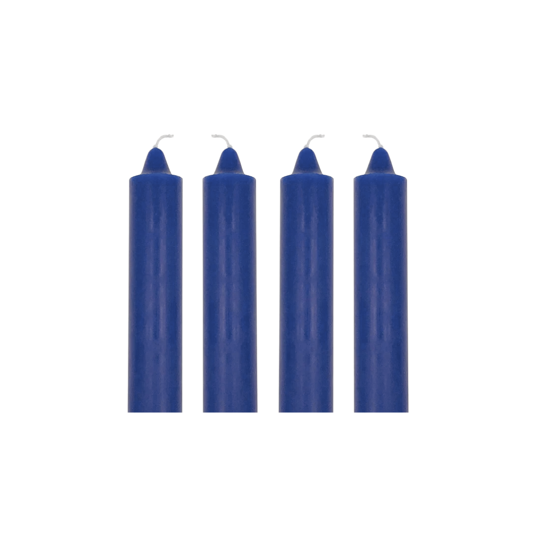 Advent Candle, Blue, 20mm 4 pack by EWA Kerzen