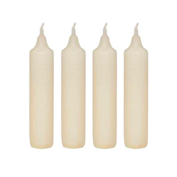 Advent Candle, Champagne 25mm, 4pack by EWA Kerzen