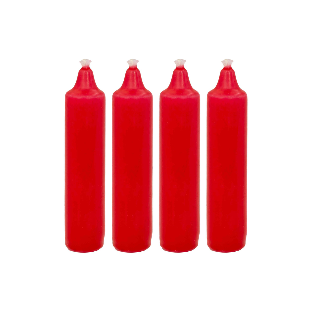 Advent Candle, Red, 23mm, 4 pack by EWA Kerzen