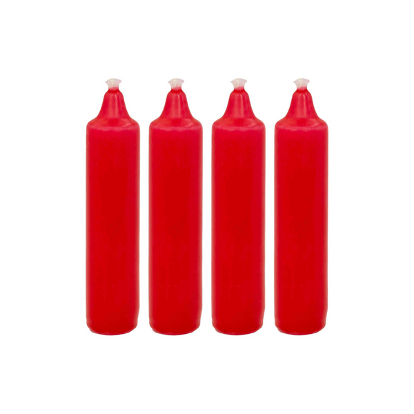 Advent Candle, Red, 23mm, 4 pack by EWA Kerzen