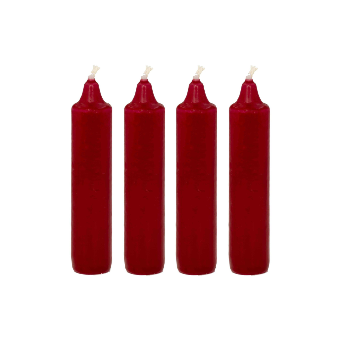 Advent Candle, Wine, 23mm, 4 pack by EWA Kerzen