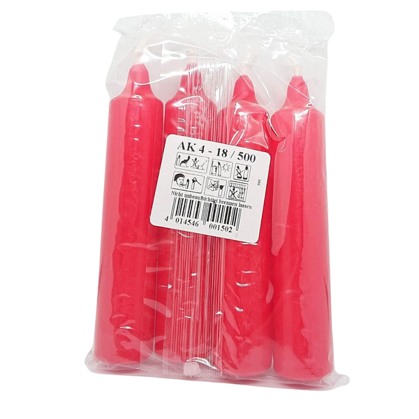 Advent Candles, Red, 20mm 4 pack by EWA Kerzen