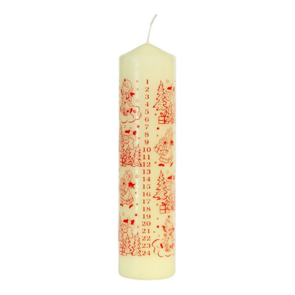 Advent Pillar Candle, Ivory by EWA Kerzen