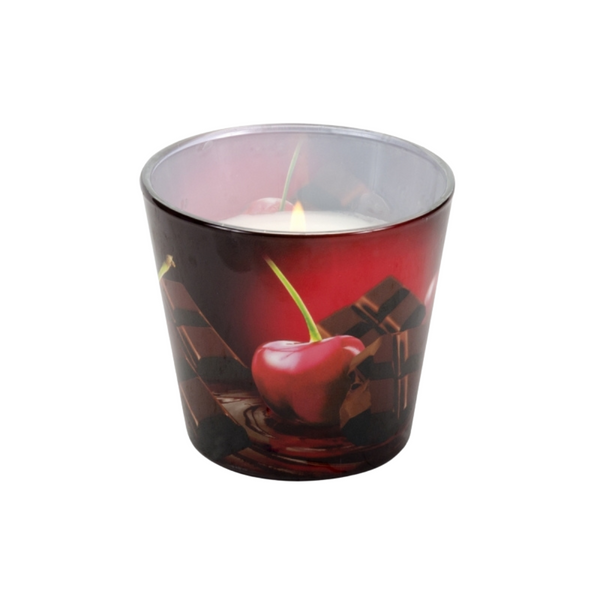 Scented Candle in decorative glass, Chocolate by EWA Kerzen