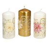 Christmas Flowers Stump Candles by EWA Kerzen