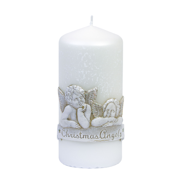 Christmas Angels Stump Candle by EWA Kerzen