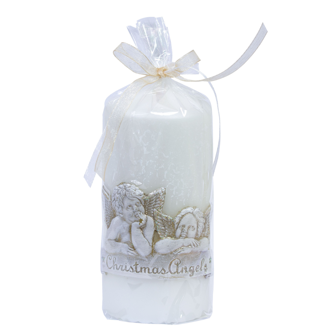 Christmas Angels Stump Candle by EWA Kerzen